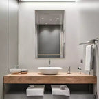 Metro Beaded Armadietto dei Medicinali a Incasso 16" x 26" - Head West: Montaggio a Parete, Cornice in Polistirolo, 3 Ripiani