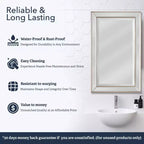 Metro Beaded Armadietto dei Medicinali a Incasso 16" x 26" - Head West: Montaggio a Parete, Cornice in Polistirolo, 3 Ripiani