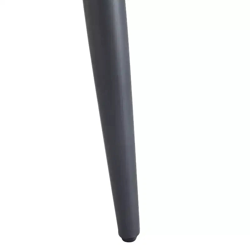 Sedie da pranzo moderne in similpelle con gambe in metallo (set da 2), marrone/nero