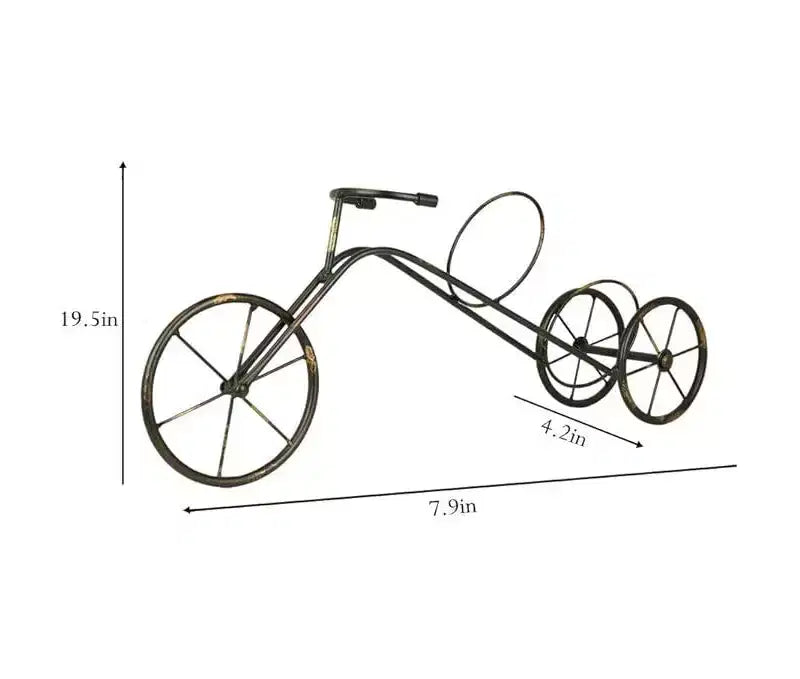 Portabottiglie Classico Vintage a Forma di Bicicletta, Porta Bottiglie Singolo da Appoggio, Organizer per Vino a Forma di Bicicletta per Top Cucina e Tavolo