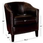 Poltrona Hawthorne Contemporary imbottita con borchie