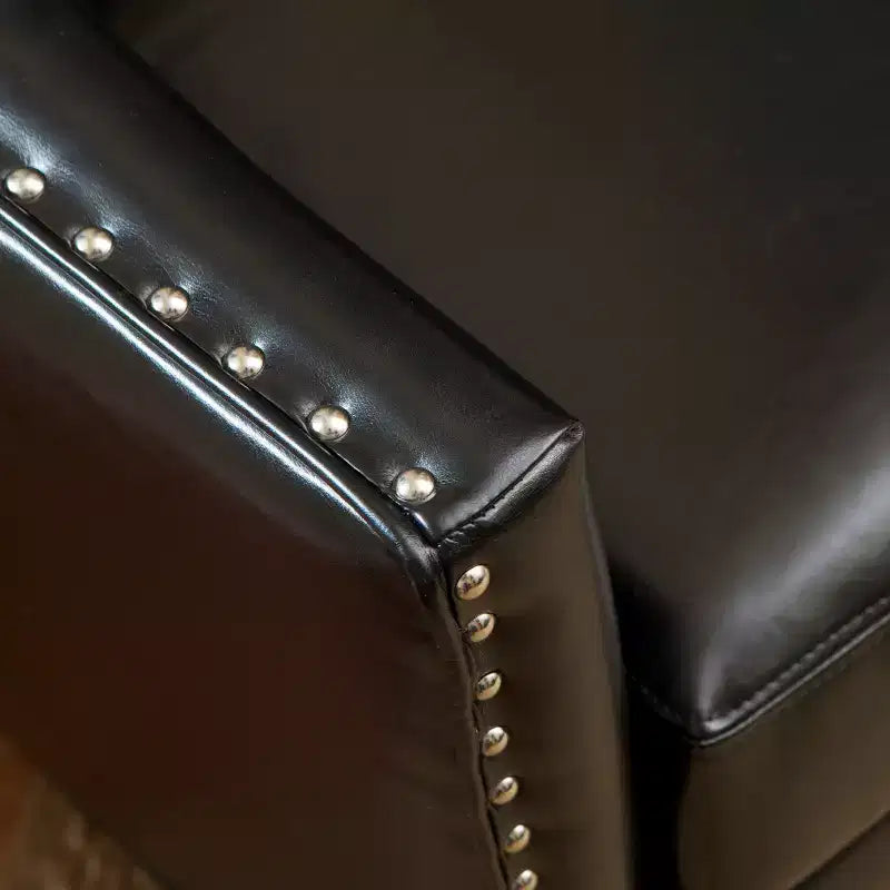 Poltrona Hawthorne Contemporary imbottita con borchie