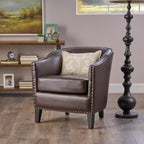 Poltrona Hawthorne Contemporary imbottita con borchie