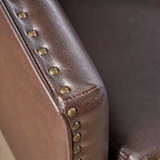 Poltrona Hawthorne Contemporary imbottita con borchie