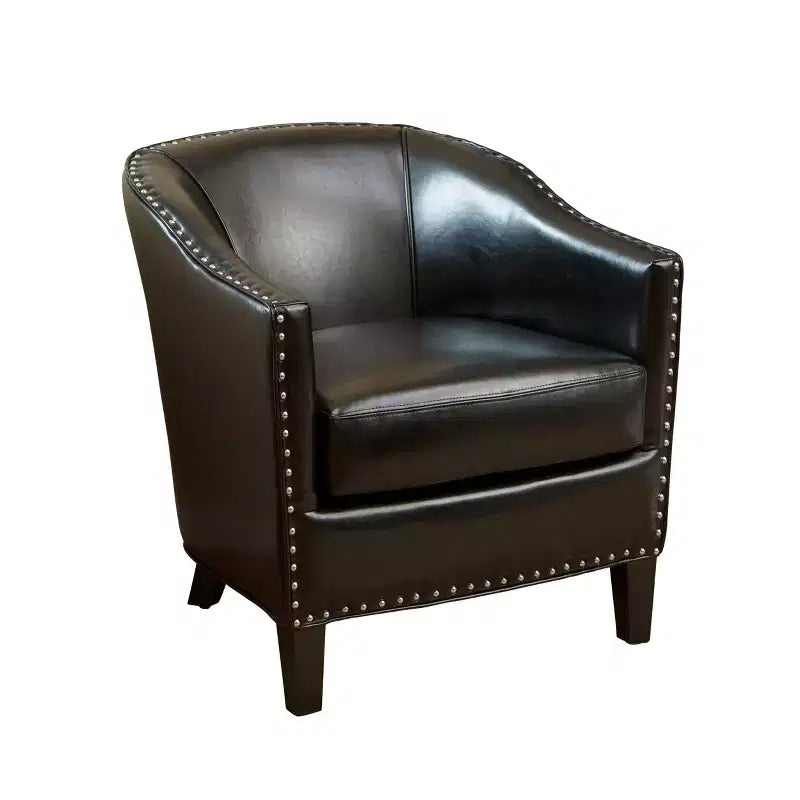 Poltrona Hawthorne Contemporary imbottita con borchie