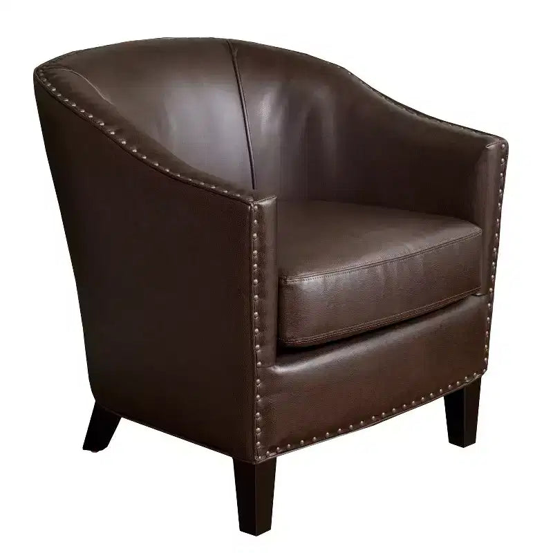 Poltrona Hawthorne Contemporary imbottita con borchie