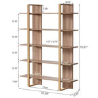 Libreria a Scala Etagere a 5 Ripiani da 180 cm