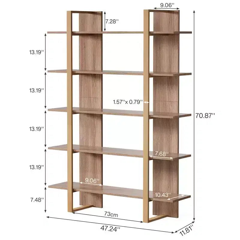 Libreria a Scala Etagere a 5 Ripiani da 180 cm