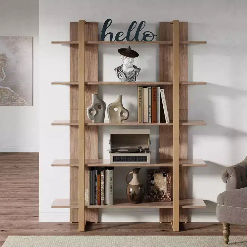 Libreria a Scala Etagere a 5 Ripiani da 180 cm