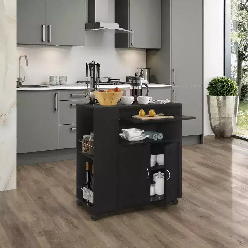 Isola da Cucina con Ruote e Mobile Contenitore