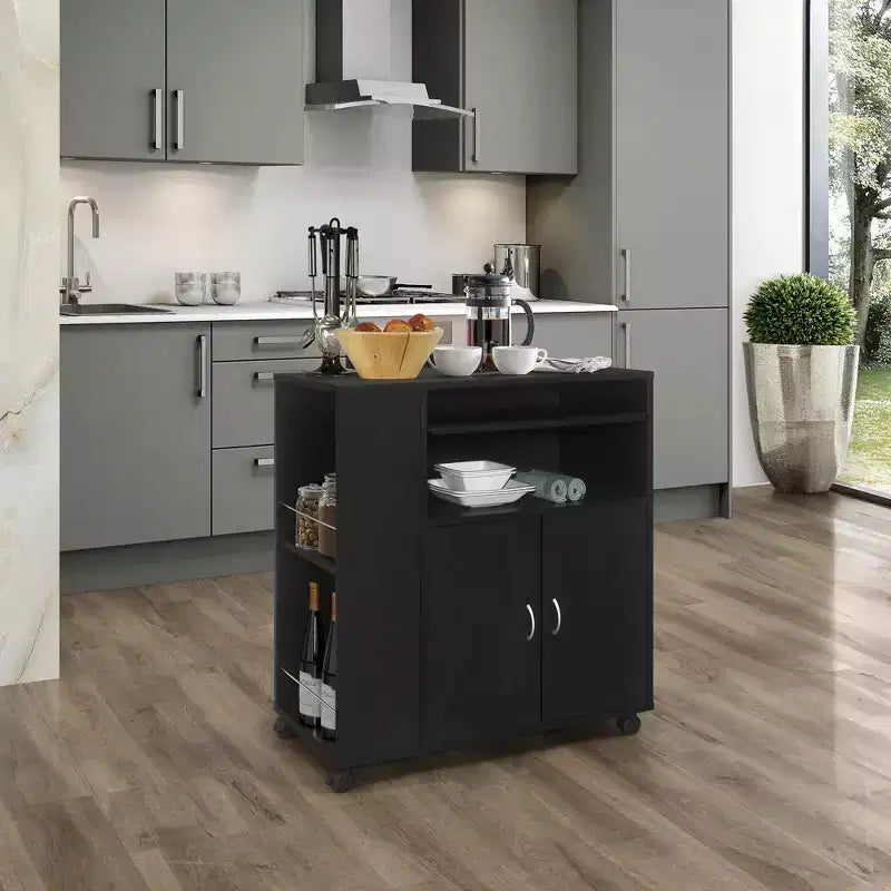 Isola da Cucina con Ruote e Mobile Contenitore
