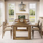 Tavolo da Pranzo Rustico per 4-6 Persone, Tavolo da Cucina in Legno da 160 cm, Tavolo da Pranzo Rettangolare per Sala da Pranzo, Soggiorno, Cucina