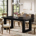 Tavolo da Pranzo Rustico per 4-6 Persone, Tavolo da Cucina in Legno da 160 cm, Tavolo da Pranzo Rettangolare per Sala da Pranzo, Soggiorno, Cucina