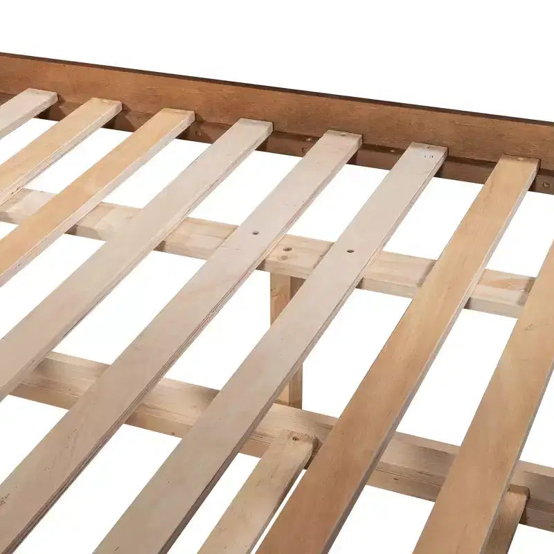 Letto a castello in legno Whisen, piazza e mezza su piazza e mezza, con letto estraibile singolo