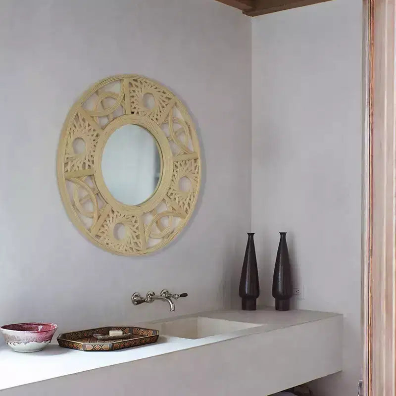 Specchio da Parete Rotondo Decorativo Moderno Design Elegante e Contemporaneo