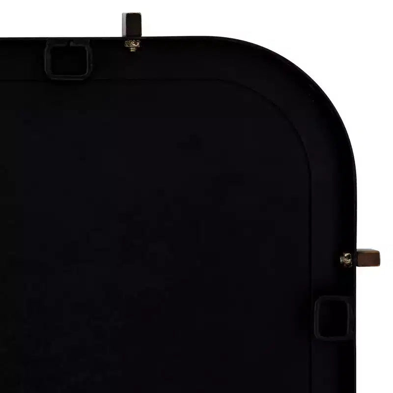 Specchio da parete Radius 24 x 38 nero con bordo arrotondato