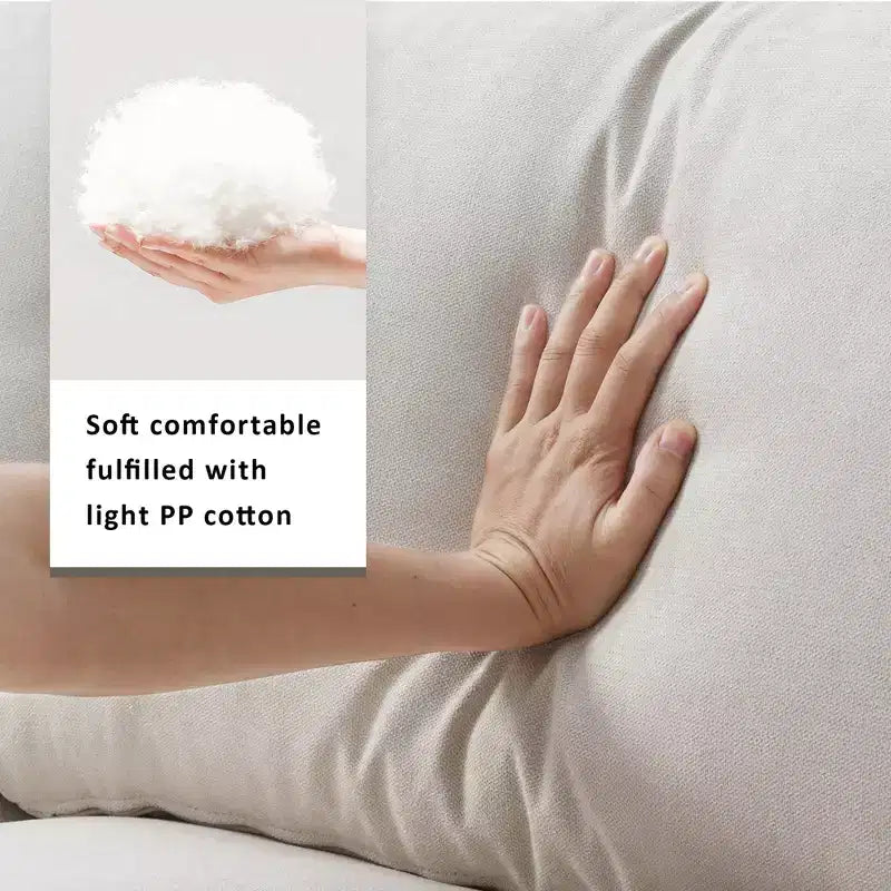 Divano sezionale a L in tessuto 101 con pouf