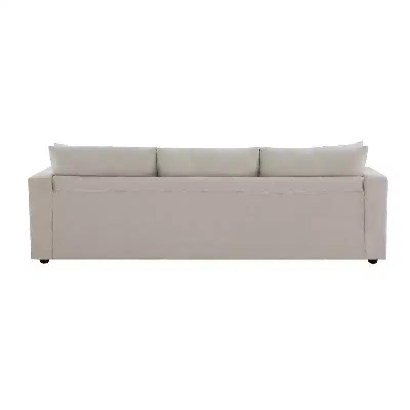 Divano sezionale a L in tessuto 101 con pouf