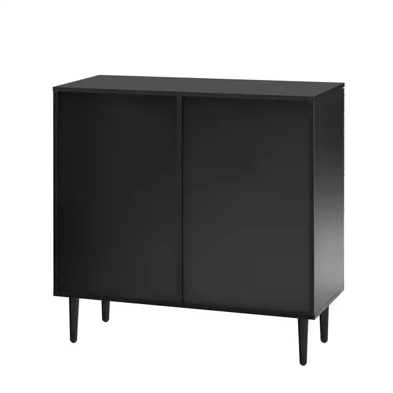 70W Set di 2 Madie Moderne Minimaliste Supporto TV Consolle TV Credenza con Anta Geometrica e Ripiano Regolabile