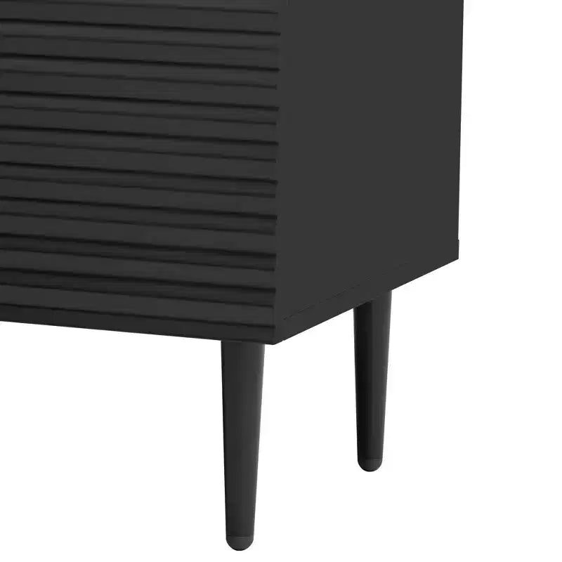 70W Set di 2 Madie Moderne Minimaliste Supporto TV Consolle TV Credenza con Anta Geometrica e Ripiano Regolabile
