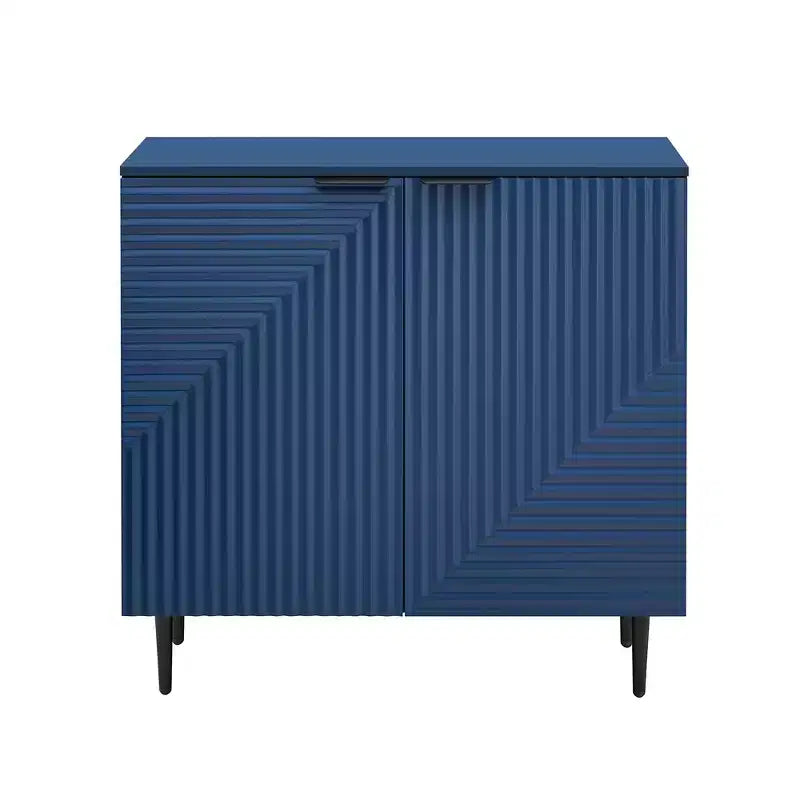 70W Set di 2 Madie Moderne Minimaliste Supporto TV Consolle TV Credenza con Anta Geometrica e Ripiano Regolabile