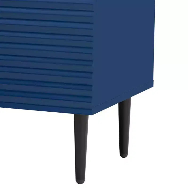 70W Set di 2 Madie Moderne Minimaliste Supporto TV Consolle TV Credenza con Anta Geometrica e Ripiano Regolabile