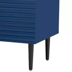70W Set di 2 Madie Moderne Minimaliste Supporto TV Consolle TV Credenza con Anta Geometrica e Ripiano Regolabile