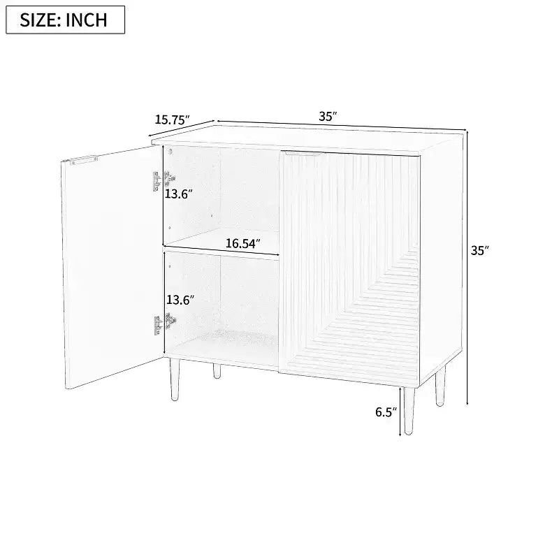 70W Set di 2 Madie Moderne Minimaliste Supporto TV Consolle TV Credenza con Anta Geometrica e Ripiano Regolabile
