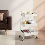 Carrello da Stoccaggio a 3 Livelli, Carrello Mobile Premium in Metallo con Ruote Bloccabili, Organizzatore Definitivo per Ogni Stanza della Casa