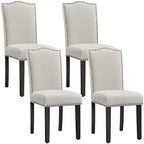 Yaheetech Set of 4 Modern Upholstered Dining Chairs for Living Room, Dining Room, Home, Kitchen