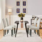 Yaheetech Set di 4 Sedie da Pranzo Imbottite Moderne per Soggiorno, Sala da Pranzo, Casa, Cucina
