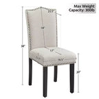 Yaheetech Set di 4 Sedie da Pranzo Imbottite Moderne per Soggiorno, Sala da Pranzo, Casa, Cucina