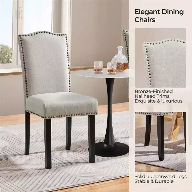 Yaheetech Set di 4 Sedie da Pranzo Imbottite Moderne per Soggiorno, Sala da Pranzo, Casa, Cucina