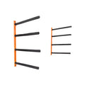 VEVOR Wall Kayak Storage Rack, 4-Capacity Wall Mounted Kayak Holders for Kayak Canoe Paddle Board, Kayak Storage Hooks with Adjustable Padded Arms