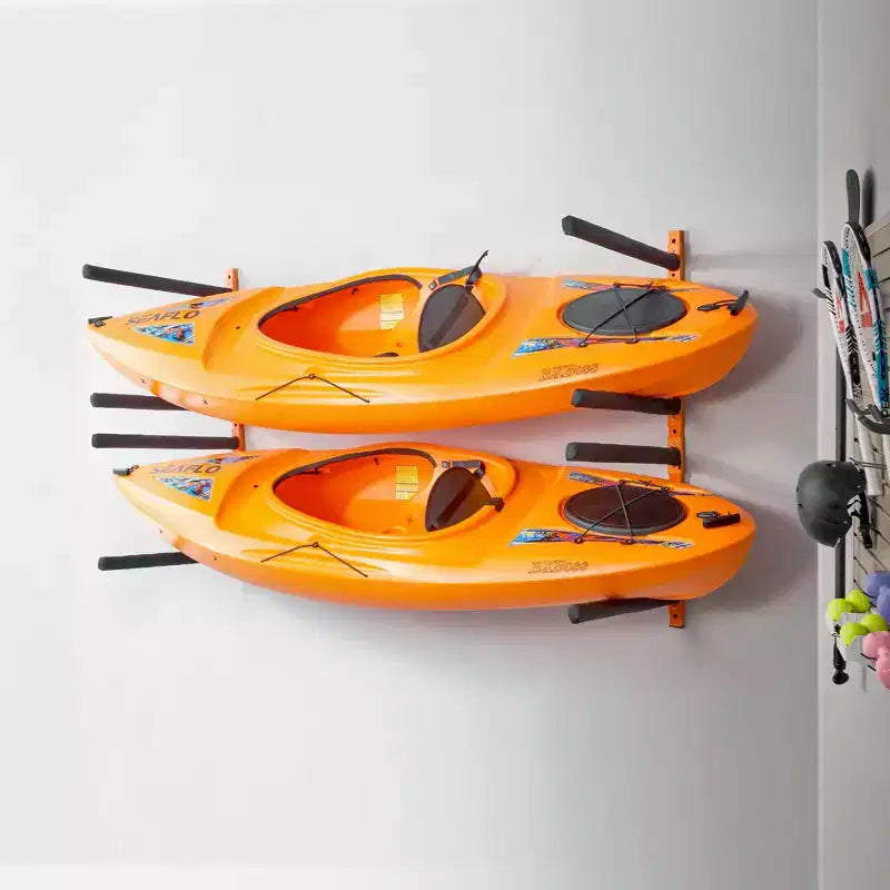 VEVOR Supporto a muro per kayak, porta kayak a parete a 4 posti per kayak, canoa, tavola da paddle, ganci per kayak con bracci imbottiti regolabili