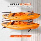 VEVOR Supporto a muro per kayak, porta kayak a parete a 4 posti per kayak, canoa, tavola da paddle, ganci per kayak con bracci imbottiti regolabili