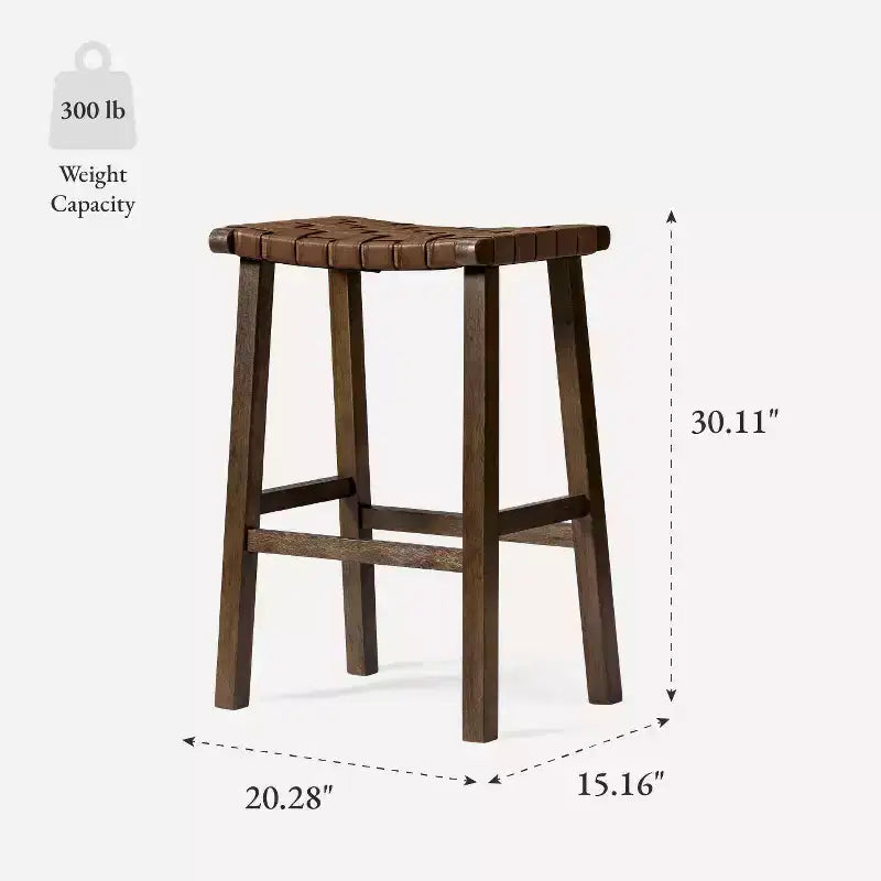 Sgabello da bar senza schienale Maven Lane Noah con similpelle, 76 cm