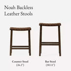 Sgabello da bar senza schienale Maven Lane Noah con similpelle, 76 cm