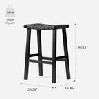 Sgabello da bar senza schienale Maven Lane Noah con similpelle, 76 cm