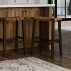 Sgabello da bar senza schienale Maven Lane Noah con similpelle, 76 cm