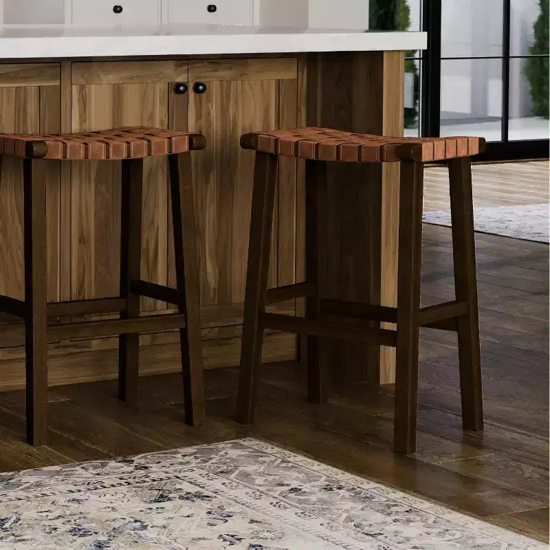 Sgabello da bar senza schienale Maven Lane Noah con similpelle, 76 cm