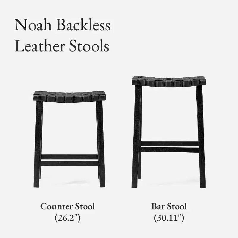 Sgabello da bar senza schienale Maven Lane Noah con similpelle, 76 cm