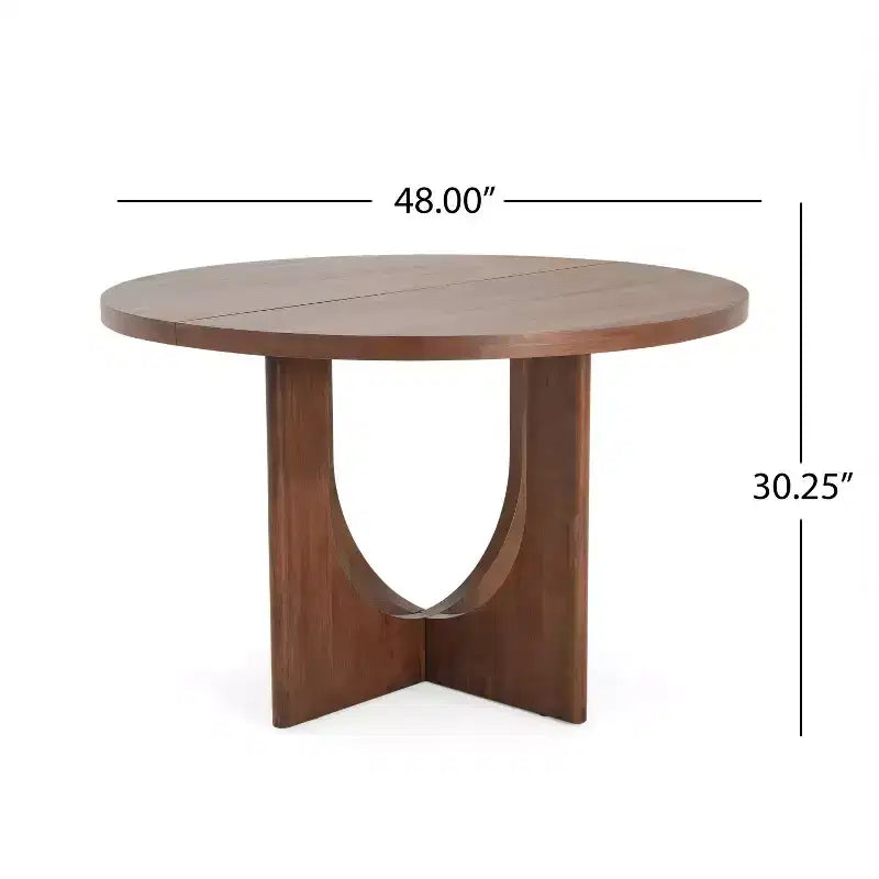Christopher Knight Home Beau Tavolo da pranzo rotondo rustico da 48 pollici in legno con gambe incrociate