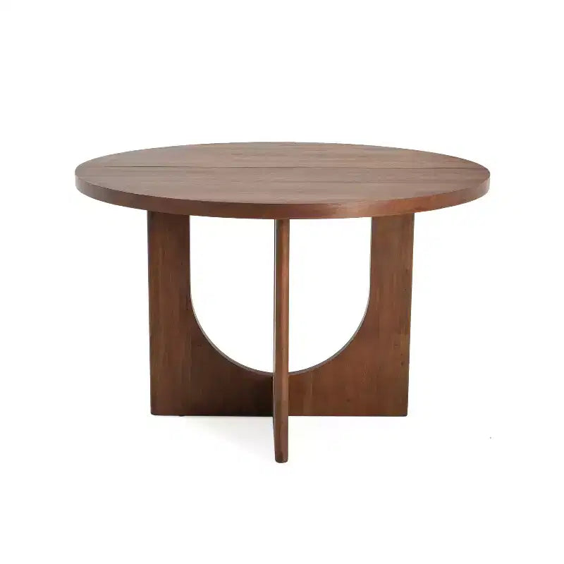 Christopher Knight Home Beau Tavolo da pranzo rotondo rustico da 48 pollici in legno con gambe incrociate