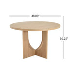 Christopher Knight Home Beau Tavolo da pranzo rotondo rustico da 48 pollici in legno con gambe incrociate