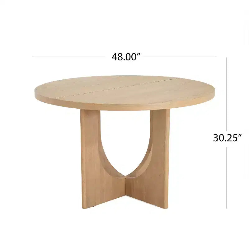 Table de salle à manger ronde Christopher Knight Home Beau Rustic 48 en bois avec pieds croisés