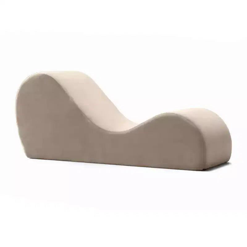 Avana Chaise Longue Elegante per Yoga - Prodotto negli USA - Ottima per Stretching, Rilassamento, Esercizi e Altro, 60P x 18L x 26A pollici, Grigio Chiaro