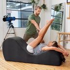 Avana Chaise Longue Elegante per Yoga - Prodotto negli USA - Ottima per Stretching, Rilassamento, Esercizi e Altro, 60P x 18L x 26A pollici, Grigio Chiaro