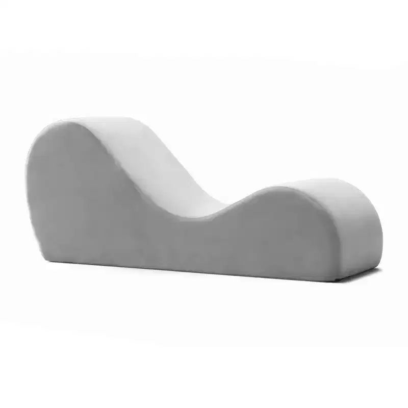 Avana Chaise Longue Elegante per Yoga - Prodotto negli USA - Ottima per Stretching, Rilassamento, Esercizi e Altro, 60P x 18L x 26A pollici, Grigio Chiaro