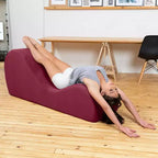 Avana Chaise Longue Elegante per Yoga - Prodotto negli USA - Ottima per Stretching, Rilassamento, Esercizi e Altro, 60P x 18L x 26A pollici, Grigio Chiaro